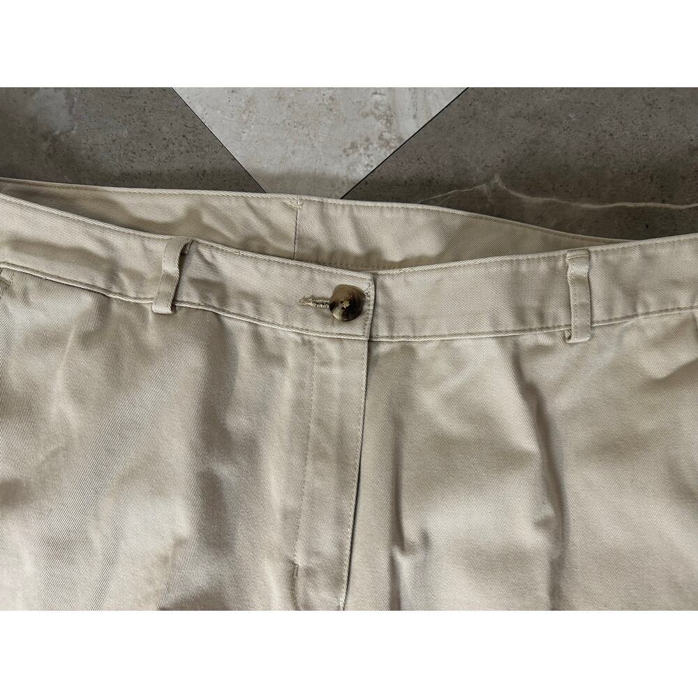 L.L.Bean Women’s Pants Size 12 Khaki Cotton Straight Leg Coastal Grandmother - Picture 2 of 8